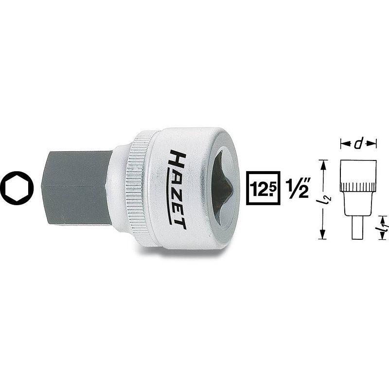 Foto van Hazet hazet 985-14 inbus dopsleutel-bitinzet 14 mm 1/2 (12.5 mm)