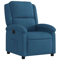 Foto van Vidaxl fauteuil verstelbaar fluweel blauw