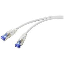 Foto van Renkforce rf-5266142 rj45 netwerkkabel, patchkabel cat 6a s/ftp 3.00 m grijs slimline, flexibel, snagless, vlambestendig 1 stuk(s)