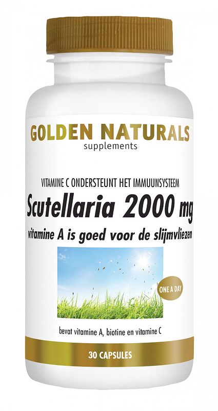 Foto van Golden naturals scutellaria 2000 mg capsules