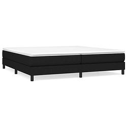 Foto van The living store boxspringbed - luxe pocketvering - 203 x 200 x 25 cm - zwart - inclusief 2 matrassen en 1 topmatras