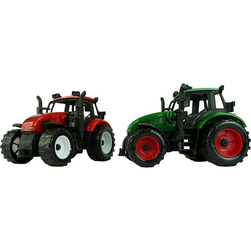 Foto van Tractor frictie groen of rood 20cm