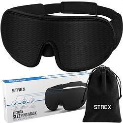 Foto van Strex luxe slaapmasker - 3d ergonomisch - 100% verduisterend - traagschuim - slaap masker - oog masker