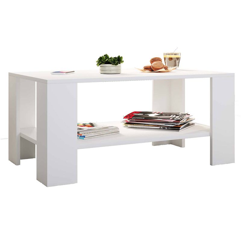 Foto van Dalus salontafel 1 plank wit.