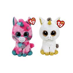 Foto van Ty - knuffel - beanie buddy - gumball unicorn & pegasus unicorn