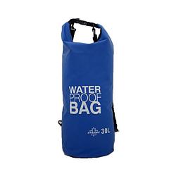 Foto van Waterdichte duffel bag/plunjezak 30 liter blauw - reistas (volwassen)