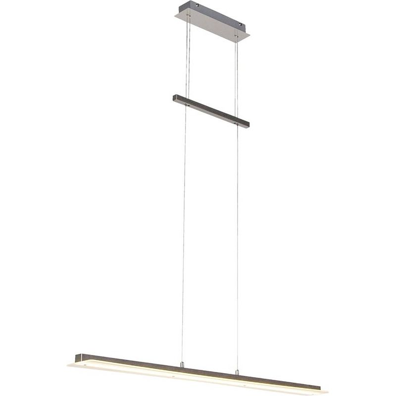 Foto van Reality hanglamp smash 150 cm led staal/glas wit/zilver