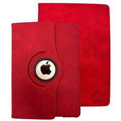 Foto van Hem silky red ipad hoes voor ipad 2017/2018 - ipad air/air 2 - 9.7 inch draaibare autowake cover - met stylus pen