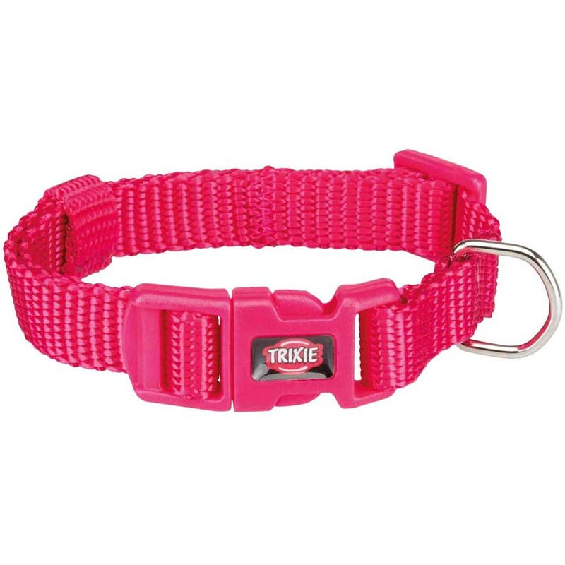 Foto van Trixie halsband premium 25-40 x 1,5 cm nylon fuchsia