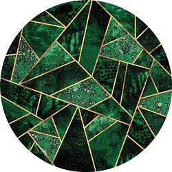 Foto van Wizard+genius dark green emeralds vlies fotobehang 140x140cm rond