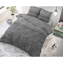 Foto van Sleeptime goodnight my love grey - dekbedovertrek: 2-persoons (200 cm)