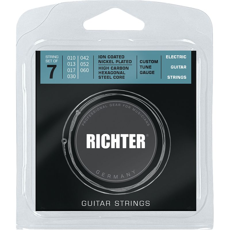 Foto van Richter 1839 electric guitar strings 10-60 snarenset voor 7-snarige elektrische gitaar