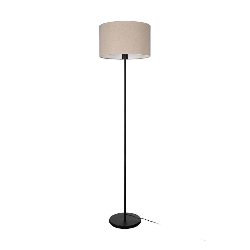 Foto van Eglo feniglia vloerlamp - e27 - 151 cm - beige/zwart - linnen