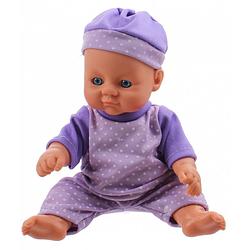 Foto van Toi-toys babypop met kledingset 20 cm paars
