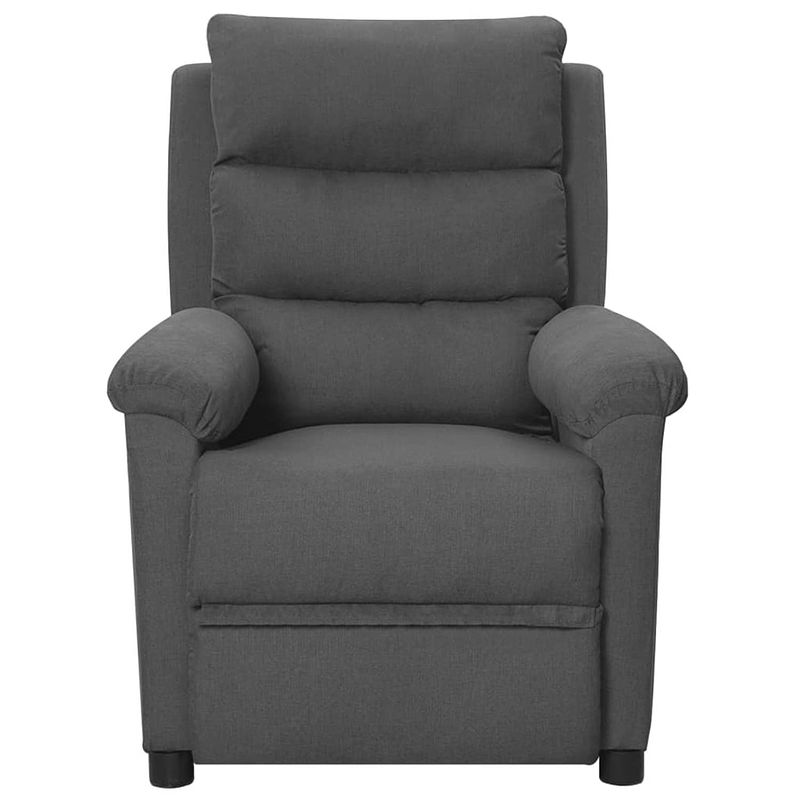 Foto van The living store fauteuil verstelbaar stof donkergrijs - fauteuil