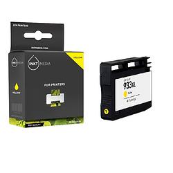 Foto van Inktmedia® -navulinkt - geschikt hp 933xl (cn056ae) inktcartridge geel hoge capaciteit - navul inkt - refill inkt