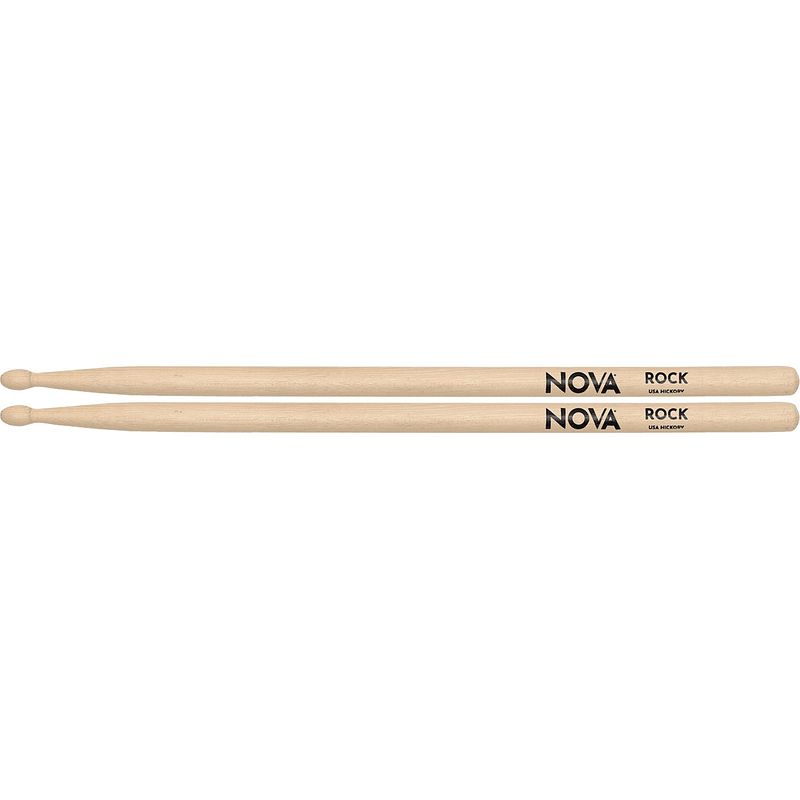 Foto van Nova by vic firth nova-rock hickory drumstokken met houten tip