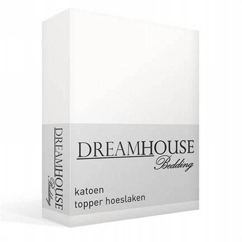 Foto van Dreamhouse bedding katoen topper hoeslaken - 1-persoons (90x220 cm)