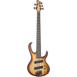 Foto van Ibanez btb705lm bass workshop natural browned burst flat 5-snarige elektrische basgitaar