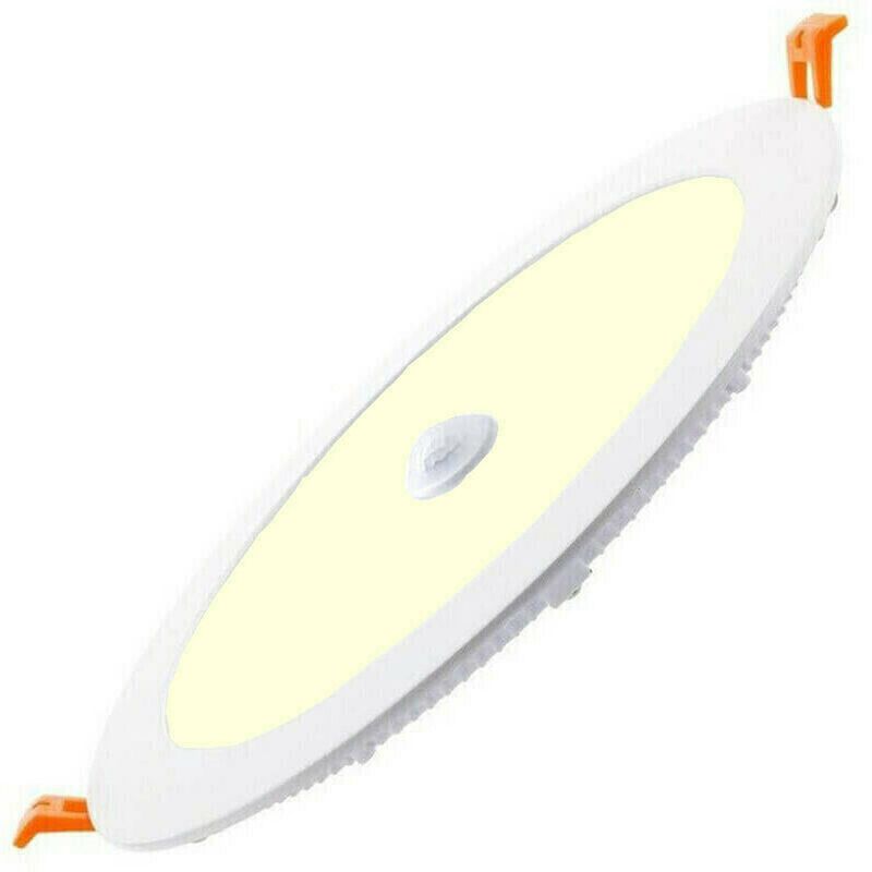 Foto van Led downlight slim - facto dury - pir bewegingssensor 360° + dag en nacht sensor - 24w - warm wit 2700k - inbouw - rond