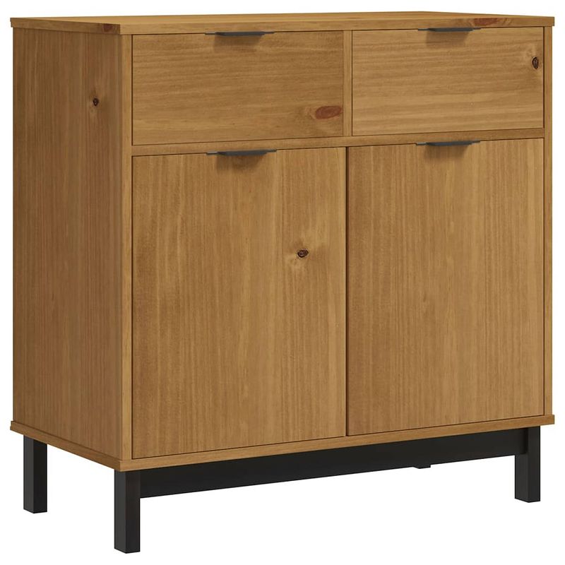 Foto van Vidaxl dressoir flam 80x40x80 cm massief grenenhout