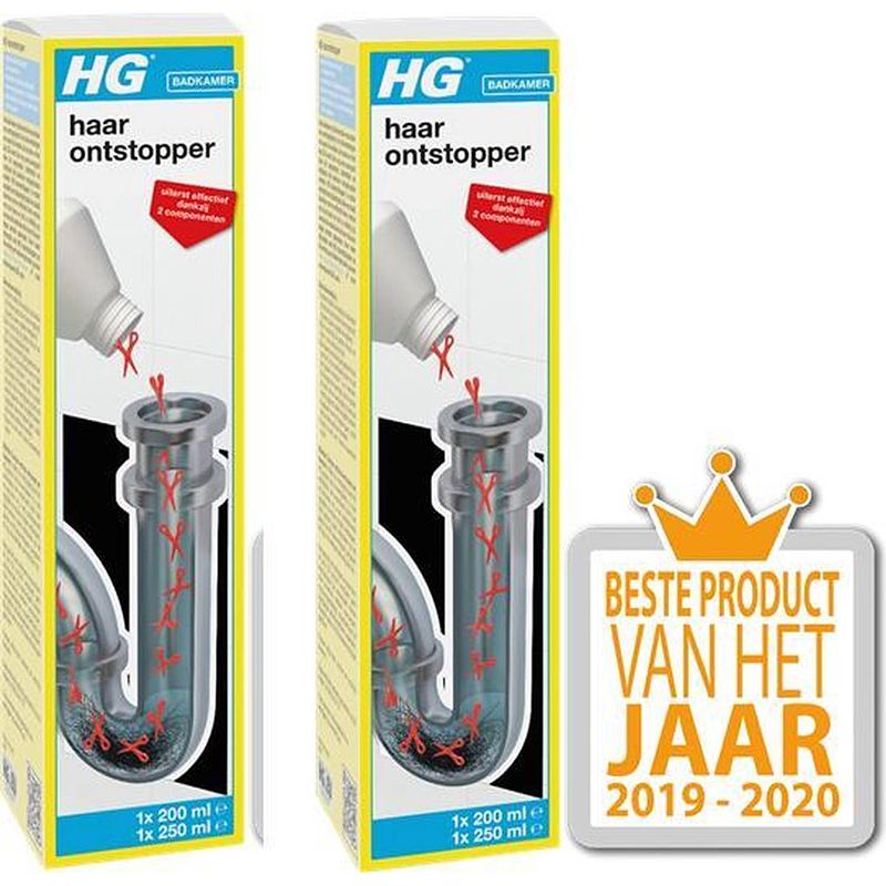 Foto van Hg haarontstopper - 450 ml - 2 stuks !