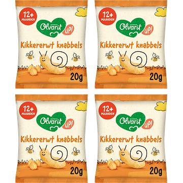 Foto van Olvarit up! kikkererwt knabbels 12+ maanden bundel 4x20g bij jumbo