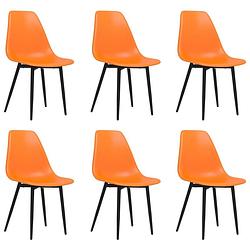 Foto van Vidaxl eetkamerstoelen 6 st pp oranje