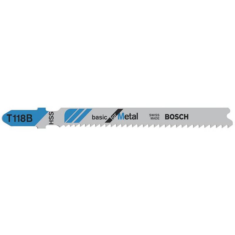 Foto van Bosch accessories 2608631965 decoupeerzaagblad t 118 b, basic for metal, 100x 100 stuk(s)