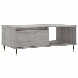 Foto van Vidaxl salontafel 90x50x36,5 cm bewerkt hout grijs sonoma