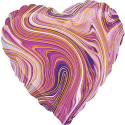 Foto van Amscan folieballon purple heart 45 cm metallic