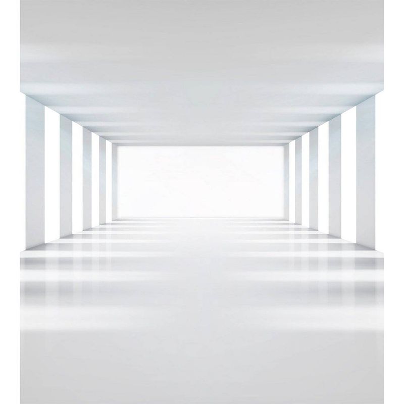 Foto van Dimex white corridor vlies fotobehang 225x250cm 3-banen