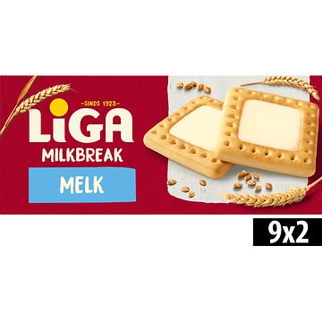 Foto van Liga milkbreak koeken melk voordeelverpakking 368g bij jumbo