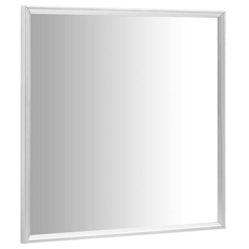 Foto van The living store spiegel minimalistisch zilver glas/pvc 70x70cm - unieke uitstraling