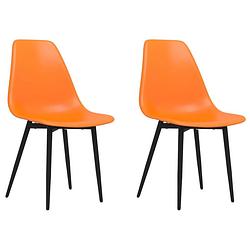 Foto van Vidaxl eetkamerstoelen 2 st pp oranje