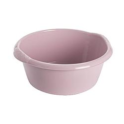Foto van Kunststof teiltje/afwasbak rond 6 liter zacht roze - afwasbak