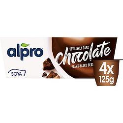 Foto van Alpro dessert dark chocolate smaak houdbaar 4x125 gram bij jumbo