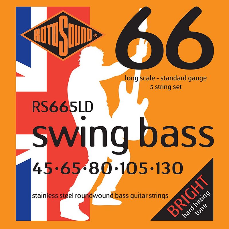 Foto van Rotosound 665ld swing bass 66 set basgitaarsnaren 45 - 130