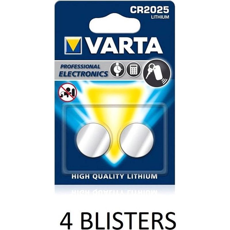 Foto van Varta cr2025 lithium 3v - 8 stuks