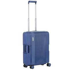 Foto van Carryon protector luxe handbagage koffer - trolley 55cm met tsa-klikslot - 4-delige packer set - ultralicht - blauw