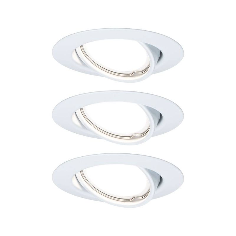 Foto van Paulmann 93422 base inbouwlamp set van 3 stuks led gu10 15 w wit