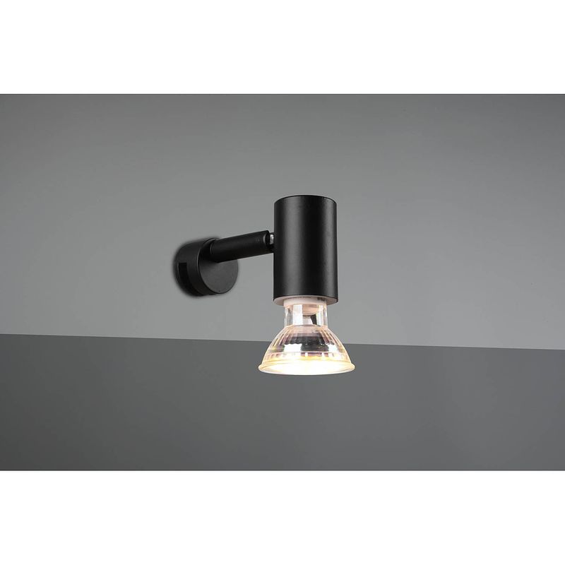 Foto van Industriële wandlamp lorenzo - metaal - zwart
