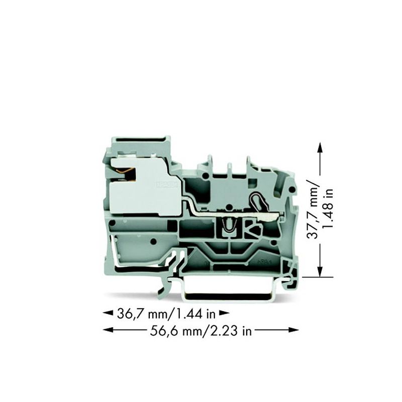 Foto van Wago 2002-7111 potentiaalklem 5.20 mm spanveer grijs 50 stuk(s)