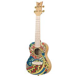 Foto van Ortega ruar-mi art series concert size ukulele mystic india concert ukelele