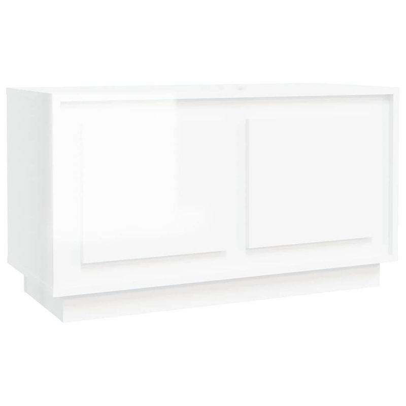 Foto van Vidaxl tv-meubel 80x35x45 cm bewerkt hout hoogglans wit