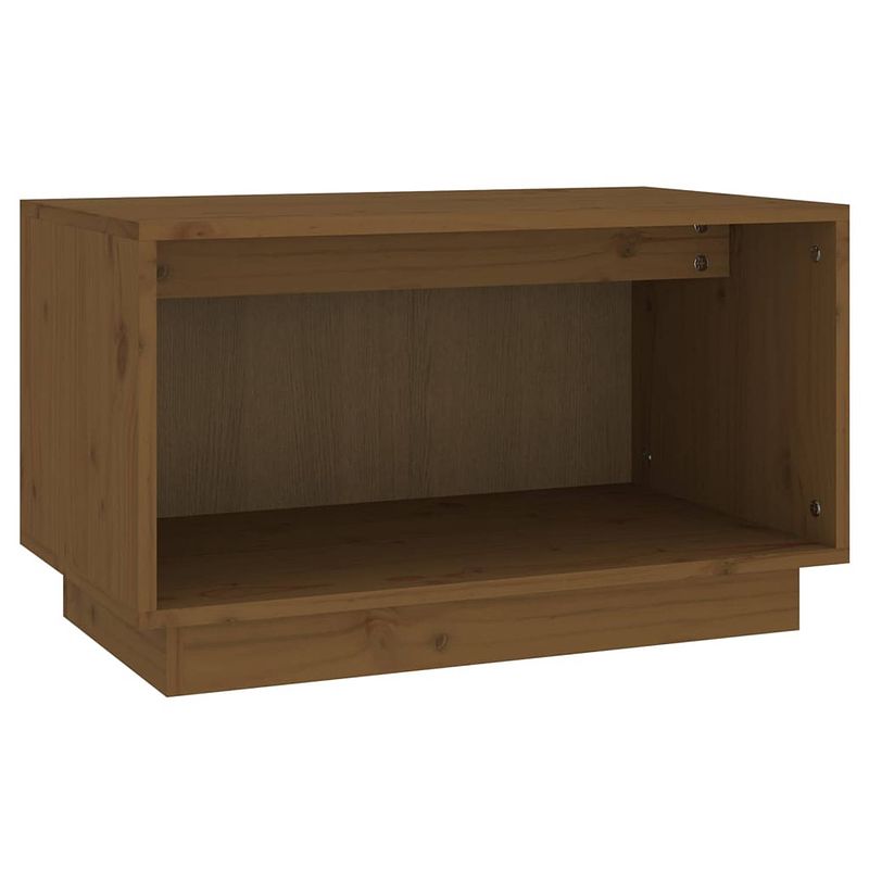 Foto van The living store zwevende tv-meubel - grenenhout - honingbruin - 60x35x35 cm