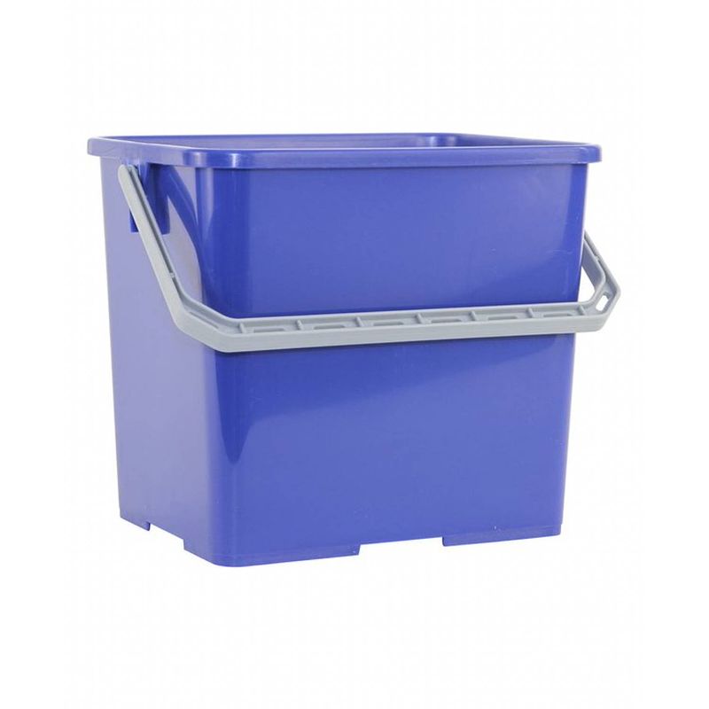 Foto van Synx tools emmer blauw - mopwagen - werkwagen - schoonmaak / schoonmaakartikelen - rolemmers - 6 liter