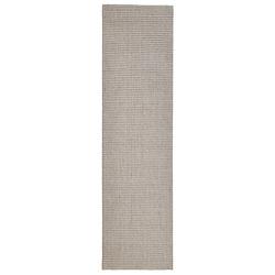 Foto van The living store vloerkleed - sisal - 80 x 300 cm - zand - 100% sisal - anti-slip