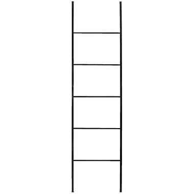 Foto van Decoratieve ladder vincent - zwart - 160x37x1,5 cm - leen bakker