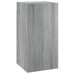 Foto van Vidaxl tv-meubel 30,5x30x60 cm bewerkt hout grijs sonoma eikenkleurig